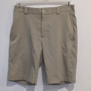 Slazenger Men's Tan Flat Polyester/Spandex Performance Shorts Size 30x10